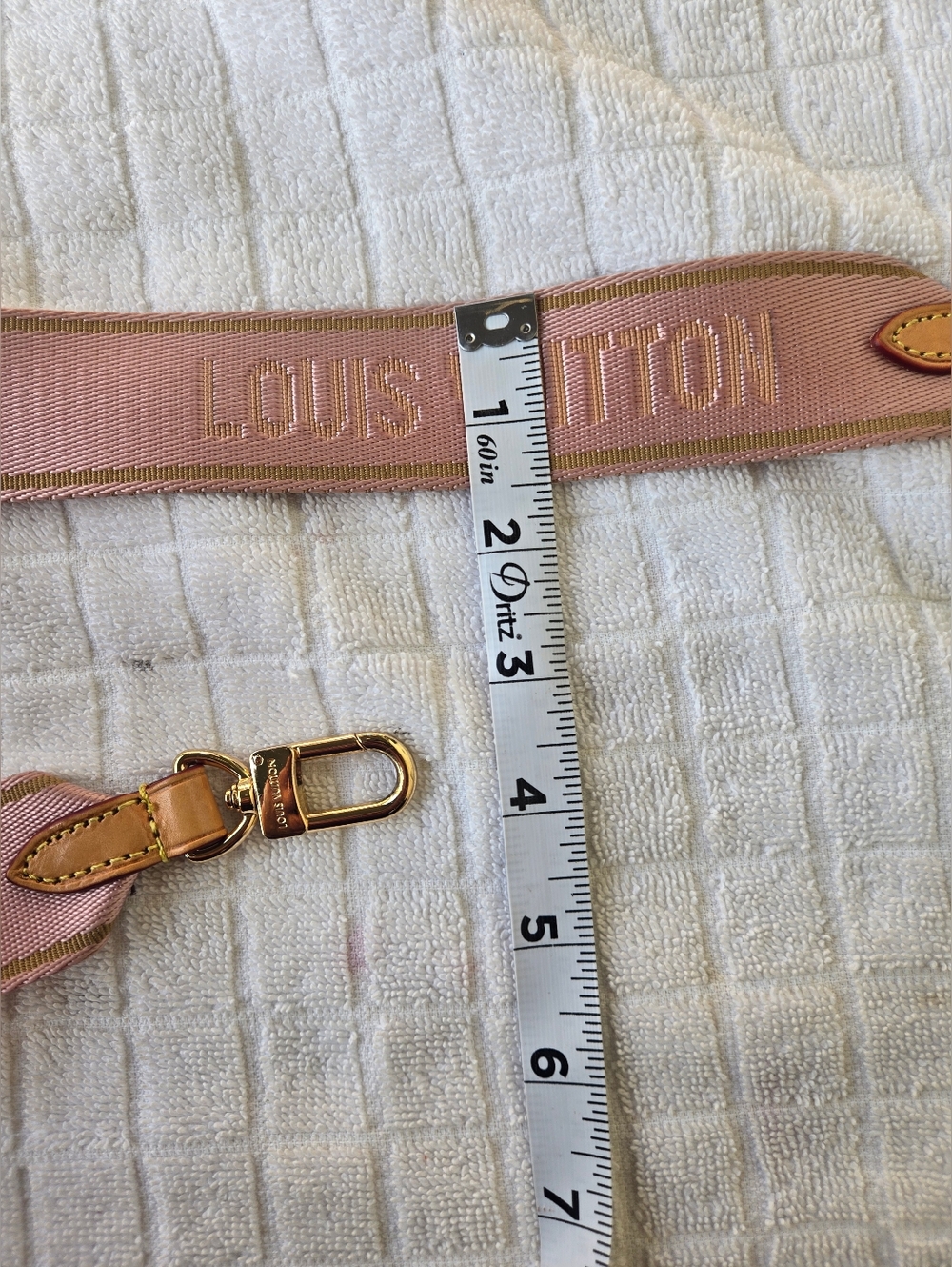 Louis Vuitton Shoulder Strap Adjustable Crossbody Shoulder Pink And Gold - Picture 7 of 10